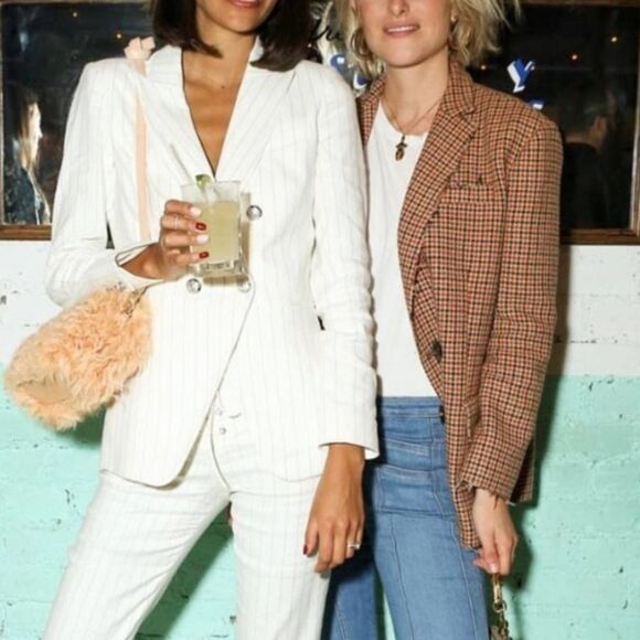 Veronica Beard Apollo Linen Dickey Jacket Blazer – White Pinstripe, Size 2 - Picture 2 of 9